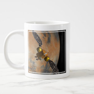 Grande Tasse Un vaisseau Spacecraft Orbitant Mars.