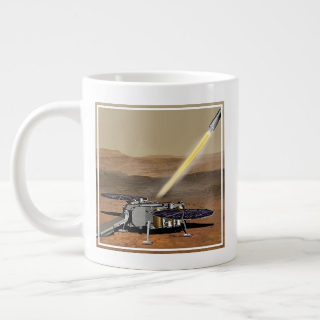 Grande Tasse Un Véhicule Mars Ascent A Été Lancé Depuis Mars. (Gauche)
