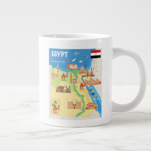 Grande Tasse Une carte caricaturale de l'Egypte