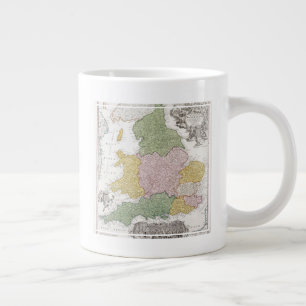 Grande Tasse Une carte de l'Angleterre 1760