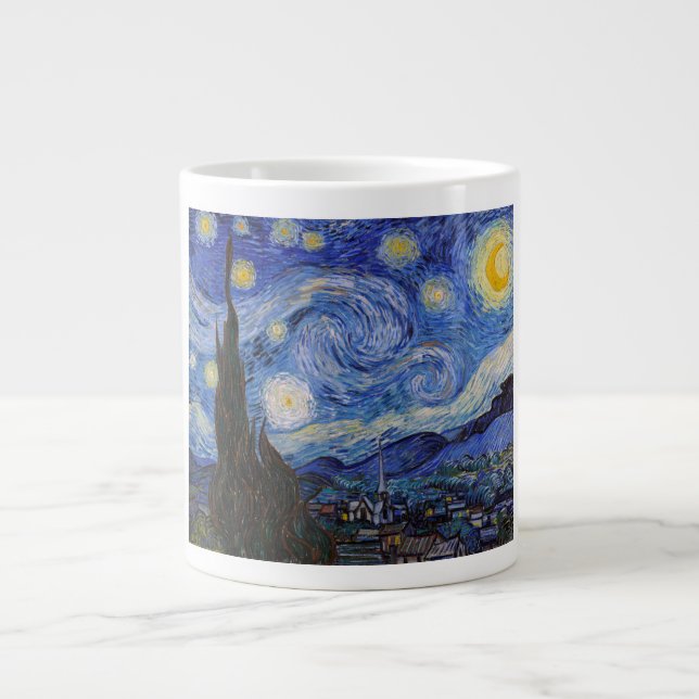 Grande Tasse Une nuit étoilée : Saint Remy par Vincent Van Gogh (Devant)