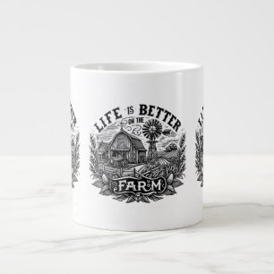 Grande Tasse Une vie d'agriculture drôle est meilleure à la fer