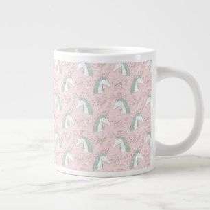Grande Tasse Unicorn Motif Floral
