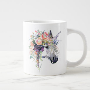 Grande Tasse Unicorne en fleurs