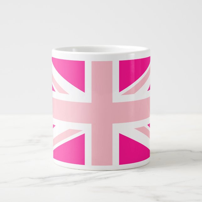 Grande Tasse Union Jack Rose Foncé (Devant)