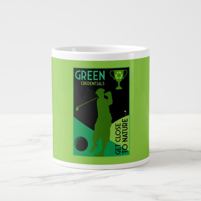 Grande Tasse Unique Funny Vintage Golf Cadeau (Devant)