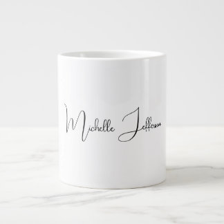 Grande Tasse Unique Stylish Moderne Calligraphie Plain