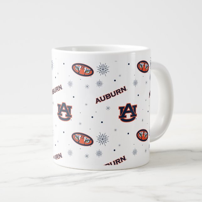 Grande Tasse Université d'Auburn | Motif de vacances (Devant droit)