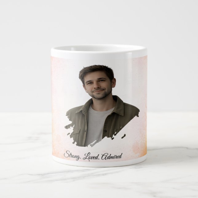 Grande Tasse Upload His Photo- Personalized Custom Gift for Him (Devant)