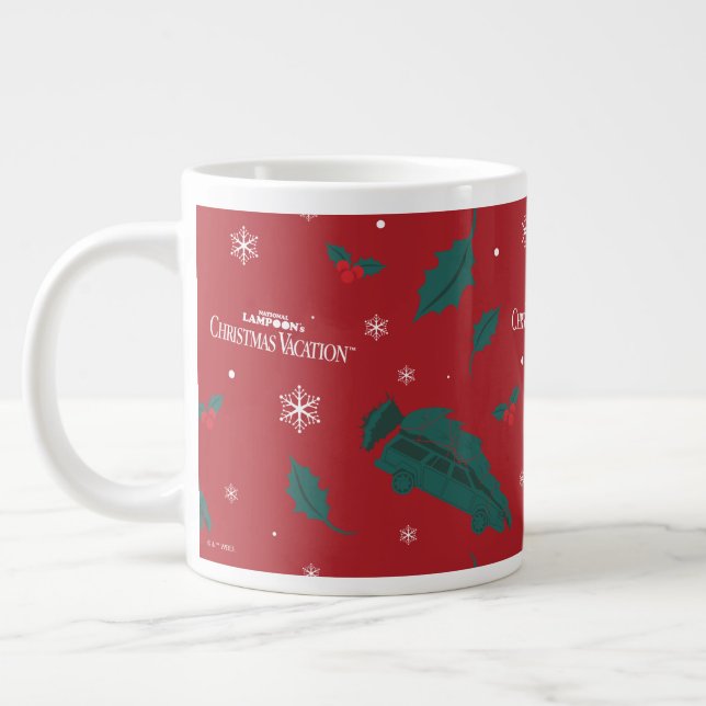 Grande Tasse Vacances de Noël Holly Motif (Gauche)