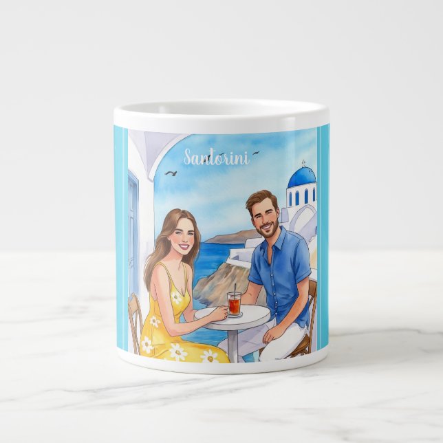 Grande Tasse Vacances, Getaway romantique à Santorin (Devant)