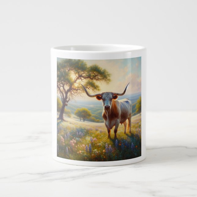 Grande Tasse Vache à landes du printemps du Texas (Devant)