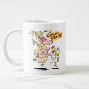 Grande Tasse Vache et poulet à courir graphique