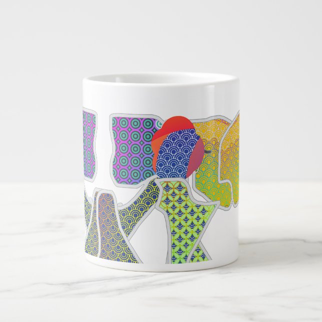Grande Tasse Vaches avec Motifs (Devant)