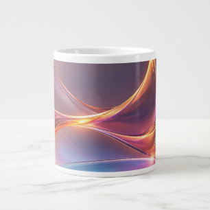 Grande Tasse Vagues liquides abstraites multicolores néon brill