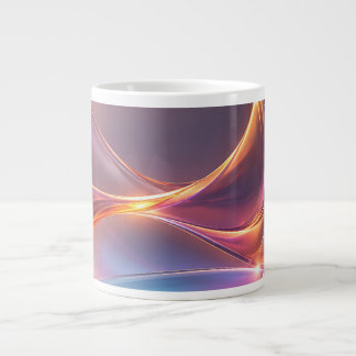 Grande Tasse Vagues liquides abstraites multicolores néon brill