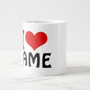 Grande Tasse Valentines personnalisables Jour J'aime Coeur Pers