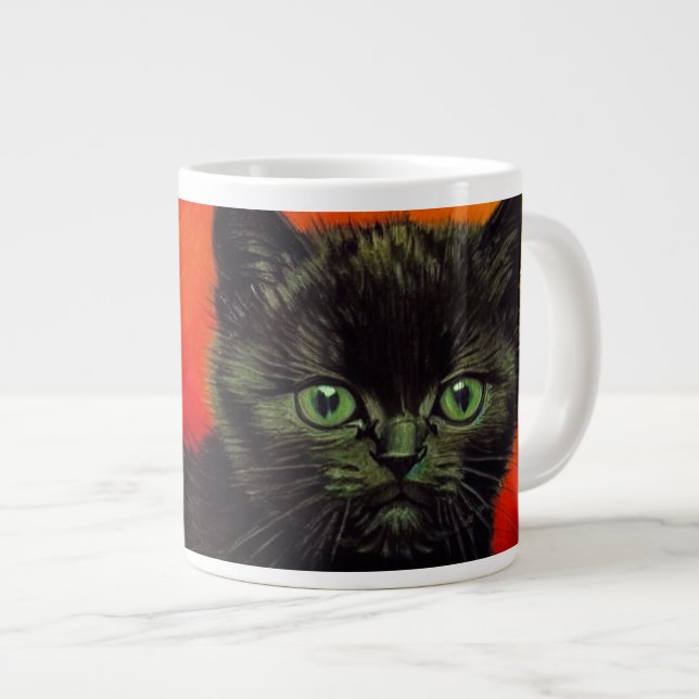 Grande Tasse Van Gogh Black Kitten (Devant droit)