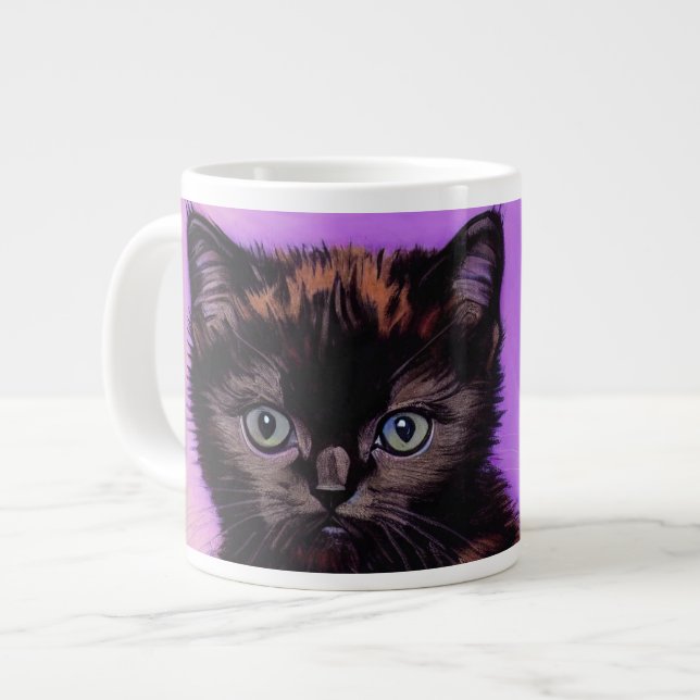 Grande Tasse Van Gogh Style Chat pourpre (Devant gauche)