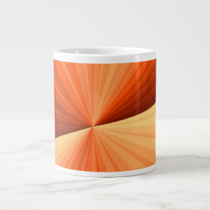 Grande Tasse Vanille rouge orange Abstraite moderne Fractale gr