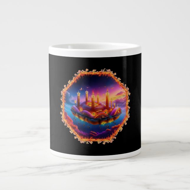 Grande Tasse Véhicule Spatial Alimenté par une Bougie Dans un C (Devant)