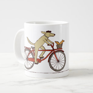 Grande Tasse Vélo d'équitation de chien avec écureuil - Art ani