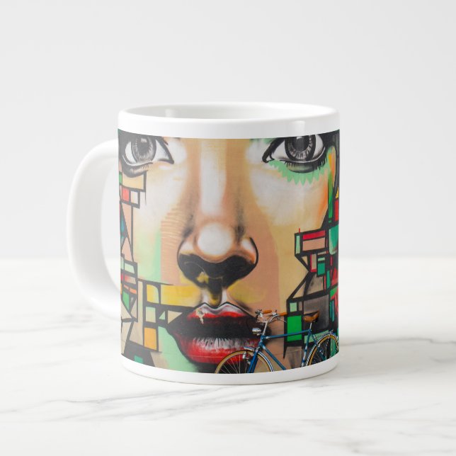 Grande Tasse Vélos sur le mur de Graffiti (Devant gauche)