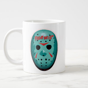 Grande Tasse Vendredi 13   Graphique de masque de hockey bleu