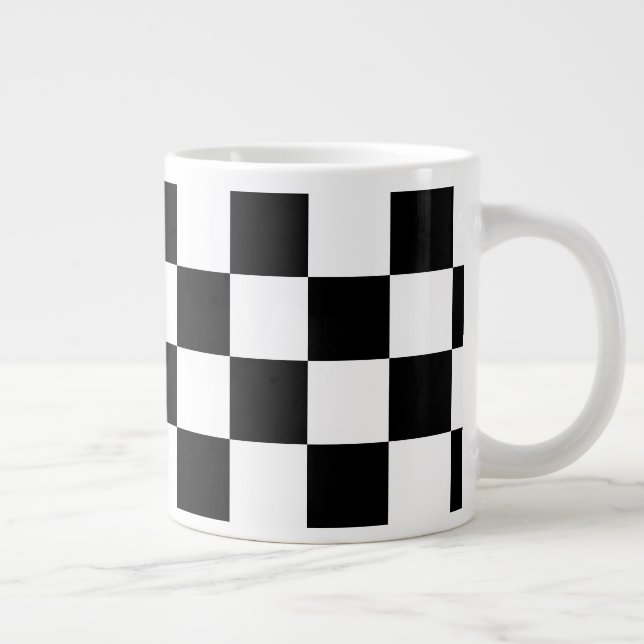 Grande Tasse Vérificateur noir et blanc (Droite)