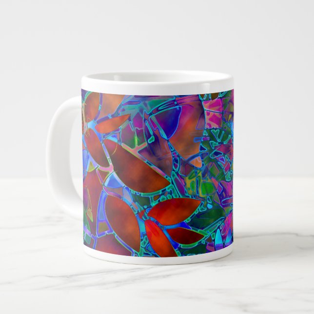 Grande Tasse Verre Abstrait à la floraison de boue (Devant gauche)