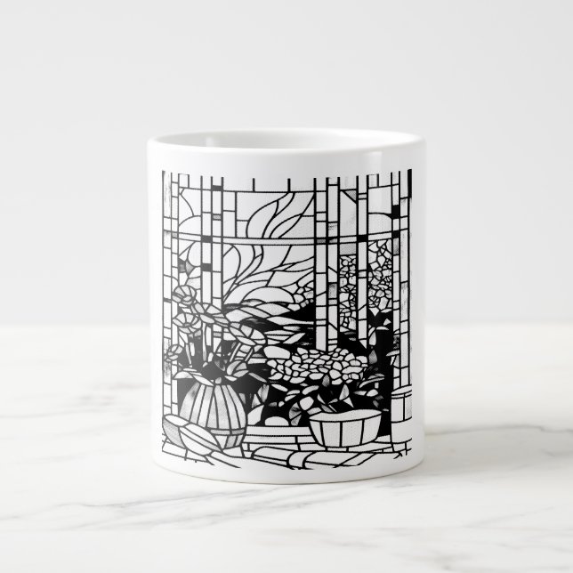 Grande Tasse Verre de jardin coloré (Devant)