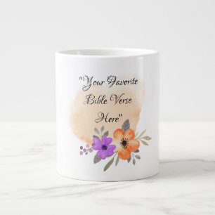 Grande Tasse Verset biblique personnalisé sur l'Arrière - plan 