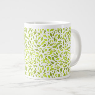 Grande Tasse Vert Feuille Nature Imprimer, Plante Motif feuille
