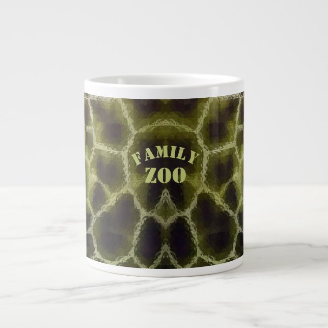 Grande Tasse Vert olive poster de animal (Devant)