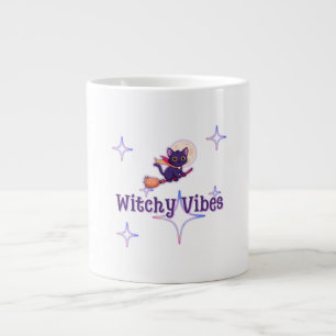 Grande Tasse Vibes de chat en cuisine - Joli design Halloween