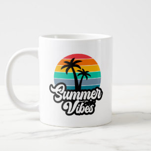 Grande Tasse Vibes d'été avec design de palmiers