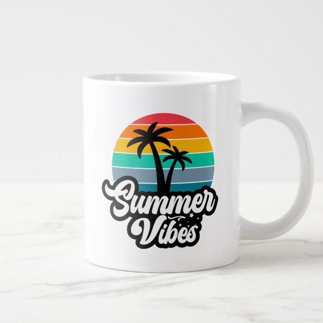 Grande Tasse Vibes d'été avec design de palmiers (Droite)