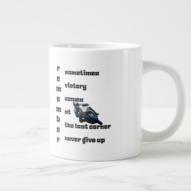 Grande Tasse Victoire au Dernier coin, ne jamais renoncer (Droite)