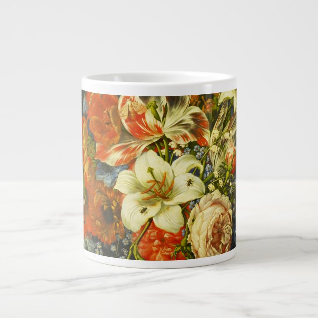 Grande Tasse Vie morte avec fleurs et fruits (Devant)