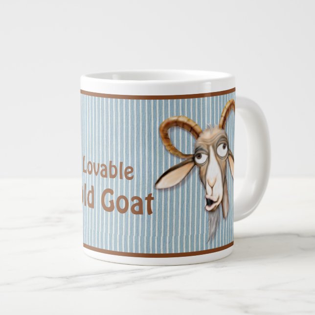 Grande Tasse Vielle chèvre adorable - Personnaliser (Devant droit)