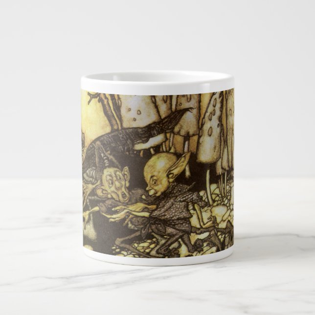 Grande Tasse Vieux Conte de Fées, Bande d'Ouvriers par Rackham (Devant)