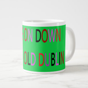 GRANDE TASSE VILLE DE DUBLIN IRLANDE VERT ROUGE NOIR POURPLE