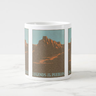 Grande Tasse Villes Taos Pueblos vintage Nouveau-Mexique, Art d