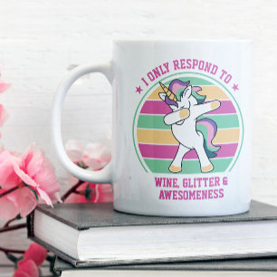 Grande Tasse Vin et la notoriété Dabbing Unicorne