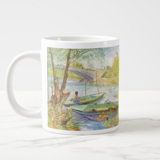 Grande Tasse Vincent van Gogh Pêche au printemps, Pont de Clich (Gauche)