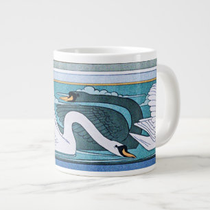 Grande Tasse Vintage Art Nouveau Swans
