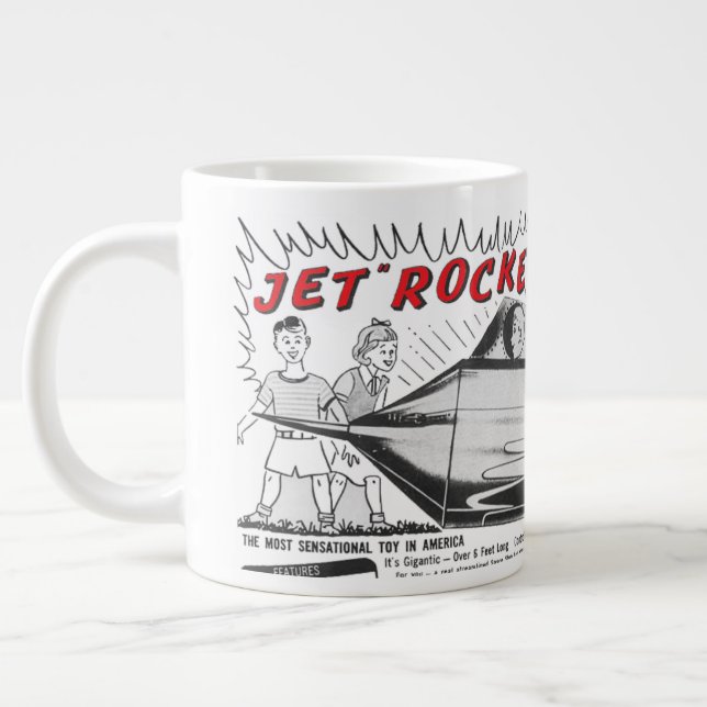Grande Tasse Vintage Jet Rocket Space Ship Ad  (Gauche)