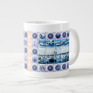 Grande Tasse Vintage Maritime Holland Delware Style Amsterdam
