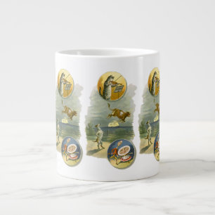 Grande Tasse Vintage Mère Goose Nursery Rhyme Hey Diddle