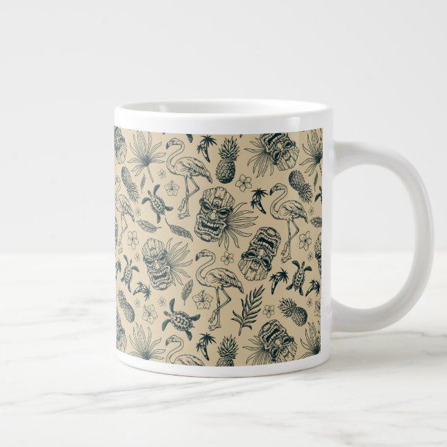 Grande Tasse Vintage Motif tropical (Droite)